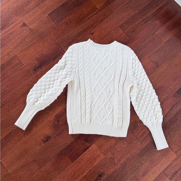 EVEREVE Cable Knit Sweater - Cream crewneck - Picture 5 of 6